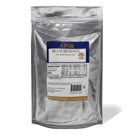 AZAR Azar Roasted Salted No Peanut Deluxe Nut Mix 2lbs Bag, PK3 7116096